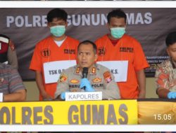 Komitmen Polres Gunung Mas Dalam Memberantas TP Narkoba, Dua Pengedar Sabu Diringkus