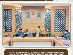 AYU, KETUA DPRD  KABUPATEN BATOLA PIMPIN RAPAT PANMUS