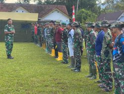 Berikan Semangat, Dansatgas TMMD Ke-124 Kodim 1403/Palopo Pimpin Apel Pagi