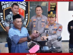 Pasca Amankan Tersangka Curanmor, Polres Bondowoso Serahkan Motor ke Pemilik Tanpa Biaya