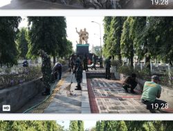 Sambut Hari Kebangkitan Nasional, Danramil 04/Jebres Pimpin Karya Bakti di TMP Kusuma Bakti Juruq