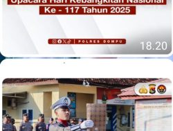 Peringatan Harkitnas Ke-117 Di Polres Dompu Berlangsung Hikmat, Kapolres Ajak Warga Bangkit Bersama Menuju Indonesia Emas.