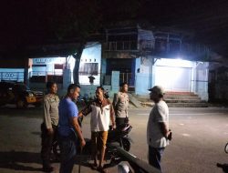 Tekan Gangguan Keamanan Masyarakat, Polsek Dompu Gelar Patroli Cipkon Di Malam Hari.