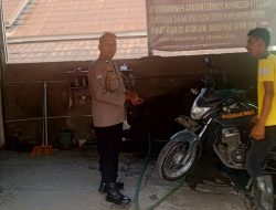 Bhabinkamtibmas Polsek Ciwandan Sambang Pemilik Bengkel Sebagai Mitra Polri.