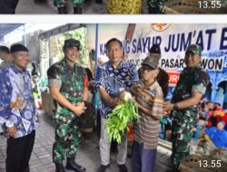 Jum’at Berkah Paguyuban Kampung Sayur, Dandim 0735/Surakarta Berikan Bantuan Sayuran Dan Makanan Bergizi Kepada Warga