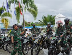 Meski Hujan Deras, Personel Kodim 1403/Palopo Tetap Semangat Kawal Pendistribusian Logistik PSU