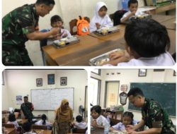 Peran Aktif Babinsa Kepatihan Wetan Bantu Pendistribusian Makan Bergizi Gratis di Sekolah