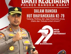 Sambut Hari Bhayangkara ke-79, Polres Bangka Barat Gelar Pengobatan Gratis untuk Masyarakat