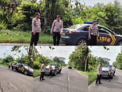 Polsek Way Tuba Gelar Patroli dan Sosialisasi Layanan Call Center 110 di Kampung Way Tuba