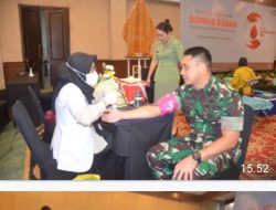 Peduli Kemanusiaan, Dandim 0735/Surakarta Bersama Anggota Dan Persit Ikuti Donor Darah