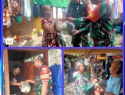 Jumat Berkah, Babinsa Purwodiningratan Berbagi Paket Sayur Kepada Warga