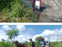 Babinsa Dan Warga Kerja Bhakti Jaga Kelancaran Irigasi