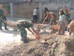 Babinsa Bantu Pembereman Jalan