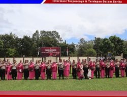 Polres Bangka Tengah Gelar Upacara Kenaikan Pangkat Personel TA. 2025.