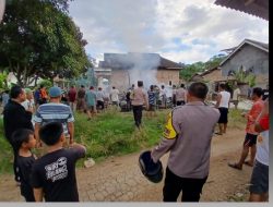 Polisi Datangi TKP Kebakaran Rumah Milik Warga LK 5 Pasar Banjit