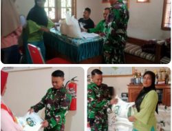 Babinsa Kemusu Dampingi Penyaluran Bantuan Beras untuk Warga Kedungmulyo