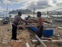 Tingkatkan Kesadaran Warga Menjaga Keselamatan dan Kelestarian Laut, Sat Polairud Polres Dompu Rutin Giat Polmas Di Desa Jala.