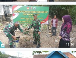 Satgas TMMD Hijaukan Desa Sarimulyo, Tanam 100 Bibit Buah Demi Ketahanan Pangan