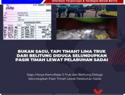 “Truk Bermuatan Sagu Diduga Bawa Pasir Timah Ilegal, Skandal Baru di Bangka Selatan !?”