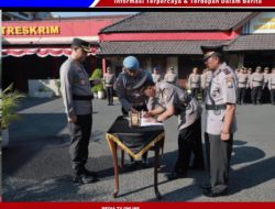 Kapolres Jember Pimpin Sertijab & Pengukuhan Pejabat Baru.