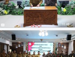PEMKAB BARITO KUALA SERAHKAN TANAH HIBAH UNTUK PEMBANGUNAN KANTOR KEJARI
