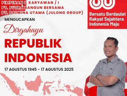 Pimpinan, Staff, Karyawan/i PT. Putra Bangun Bersama PT. Palmina Utama (Julong Group) Mengucapkan Dirgahayu Republik Indonesia Ke-80