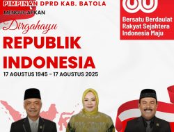 Pimpinan Dewan Perwakilan Rakyat Daerah (DPRD) Kabupaten Barito Kuala Mengucapkan Dirgahayu Republik Indonesia Ke-80