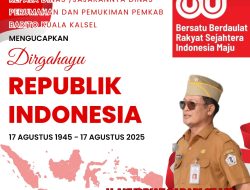 Kepala Dinas dan Jajarannya Dinas Perumahan & Pemukiman Pemkab Barito Kuala Mengucapkan Dirgahayu Republik Indonesia Ke-80