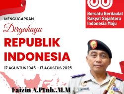 Kepala Kantor Pertanahan Kota Banjarmasin Mengucapkan Dirgahayu Republik Indonesia Ke-80