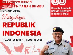 Keluarga Besar Kantor ATR/BPN Kabupaten Tanah Bumbu Mengucapkan Dirgahayu Republik Indonesia Ke-80