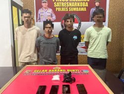 Empat Orang Pengedar Barang Haram Berhasil Diringkus Satresnarkoba Beserta Barang Bukti Hingga 90,5 Gram Sabu