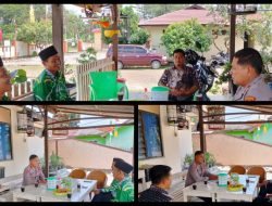 MWC NU Silahturhami di Polsek Banjit, Kapolsek Sosialisasi Layanan 110 Polri