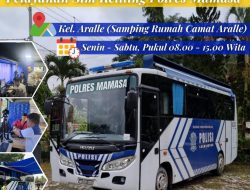 “PELAYANAN SIM KELILING POLRES MAMASA KINI HADIR DI KECAMATAN ARALLE”