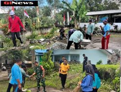 Pemdes Bunkate Laksanakan Jum’at Bersih Bersama Babinsa dan Bhabinkamtibmas