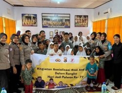 “Di Hari Jadi Ke-77, Polwan Polres Dompu Gelar Kampanye Rise and Speak Di SLB I Dompu.”