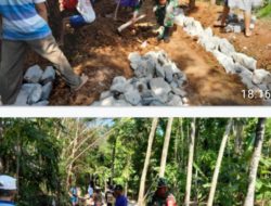 Babinsa Pimpin Karya Bakti Pembuatan Talud Jalan, Wujudkan Kemakmuran