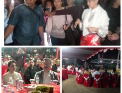 Ketua Panitia HUT GPM ke-90 Klasis Pulau Bacan, Mario Elake, S.Ip Menerima Gubernur Maluku Utara Sherly Juanda Laos dalam Acara Resepsi GPM