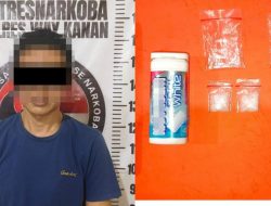 Satresnarkoba Polres Way Kanan Ringkus Pelaku Diduga Edarkan Sabu 1,36 Gram di Tiuh Balak