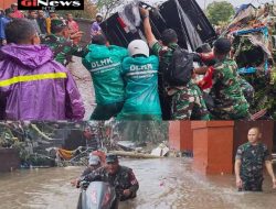 Prajurit Kodam IX/Udayana Sigap Evakuasi Warga Terdampak Banjir di Denpasar