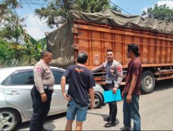 Truk Bermuatan Pupuk Kecelakaan Laka Lantas di Jalan Lingkar Selatan, Tidak Ada Korban Jiwa