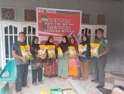 Menyambut HUT TNI Ke- 80 Tahun 2025., Kodim 0117/Aceh Tamiang Bersama Bulog Gelar Bakti Sosial Pangan Murah