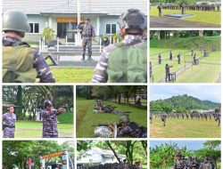 Siaga Bangsitnas Serta Asah Naluri Tempur Prajurit Yonif 9 Marinir Laksanakan Hanmars Dan Latihan Menembak