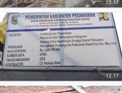 “Dugaan Penyimpangan Proyek Pembongkaran Puskesmas Way Lima Diduga Tidak Sesuai Spesifikasi, Kejari Turun Tangan ?!”