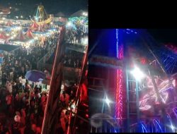 Pasar Malam di Lapangan Argomulyo Banjit Menarik Banyak Pengunjung di Malam Minggu