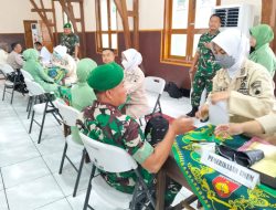 Kodim 0735/Surakarta Gelar Bakti Teritorial Prima Donor Darah Dan CKG dalam Rangka HUT Ke – 80 TNI dan HUT Ke – 75 Dam IV/Dip