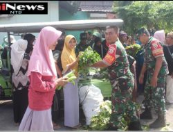 Bhakti Teritorial Prima Kodim 1620/Loteng Bagikan Sembako dan Sayur Mayur Untuk Warga Kurang Mampu