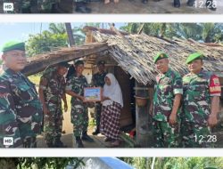 Sambut HUT TNI Ke-80 Koramil 20 Batahan berbagi Bansos (Tali Asih) kepada Warga.