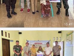 Bhabinkamtibmas Polsek Mancak Polres Cilegon Sambang Tokoh Masyarakat Serta Pemberian Bantuan BLT Dana Desa Di Desa Batukuda.