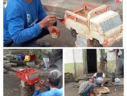 DONGKRAK EKONOMI WARGA DESA GIAT BUAT MAINAN ANAK ANAK DARI KAYU.