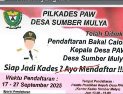 PEMILIHAN KEPALA DESA ANTAR WAKTU DESA SUMBER MULYA KECAMATAN LUBAI ULU KABUPATEN MUARA ENIM TAHUN 2025.